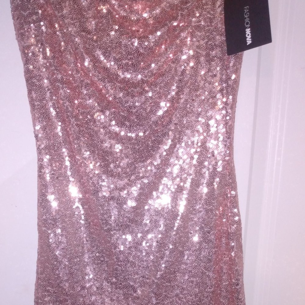 Fashion nova short sequenced jumsuit